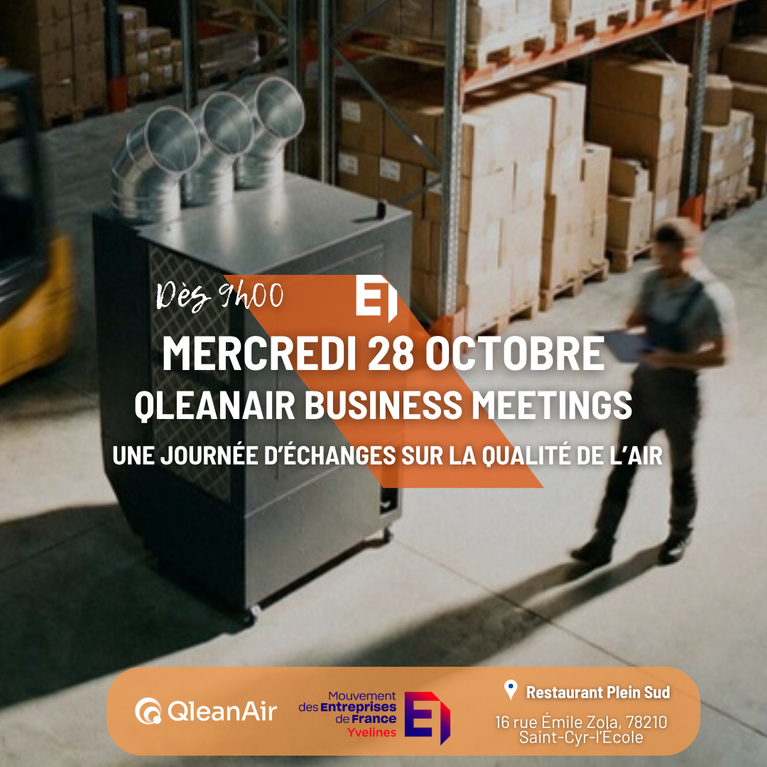 QleanAir Business Meetings, mercredi 28 octobre 2026, restaurant Plein Sud, Saint-Cyr-l’École